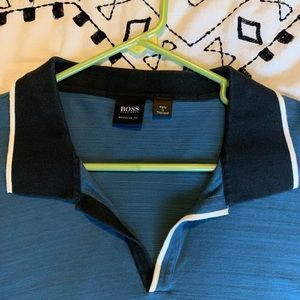 Blue light cotton Hugo Boss summer Polo